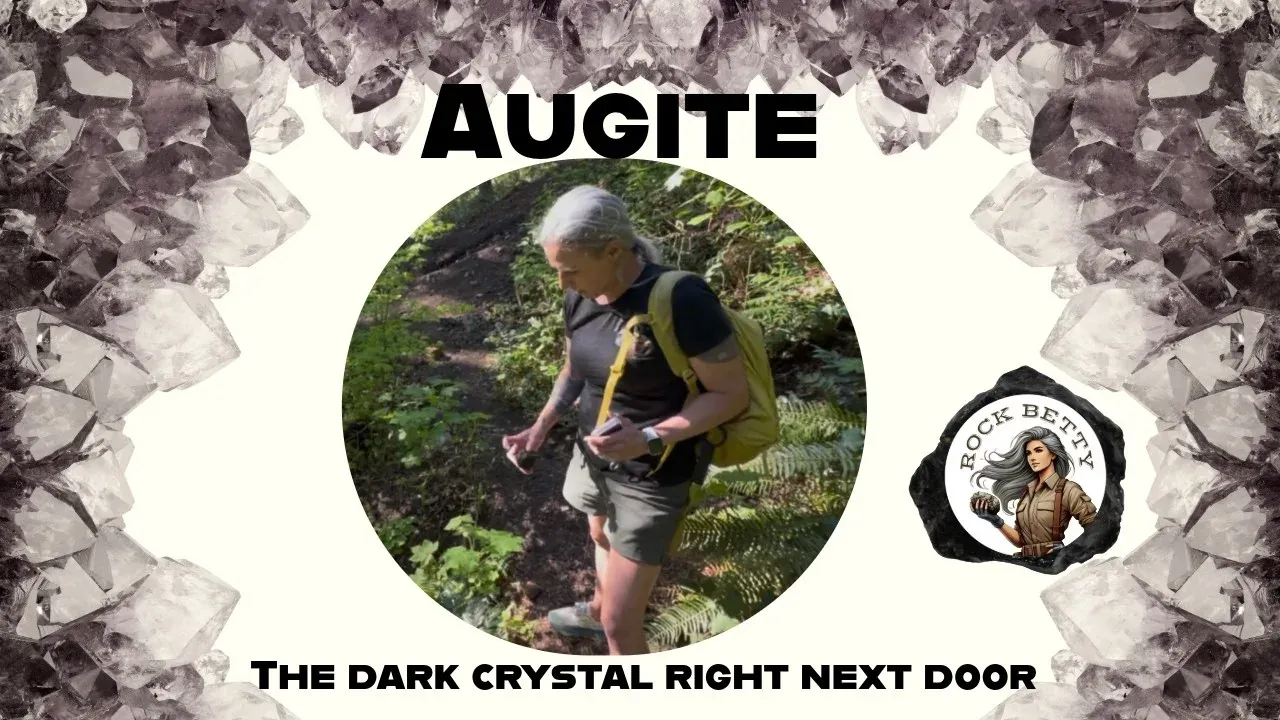 Augite, the dark crystal right next door.