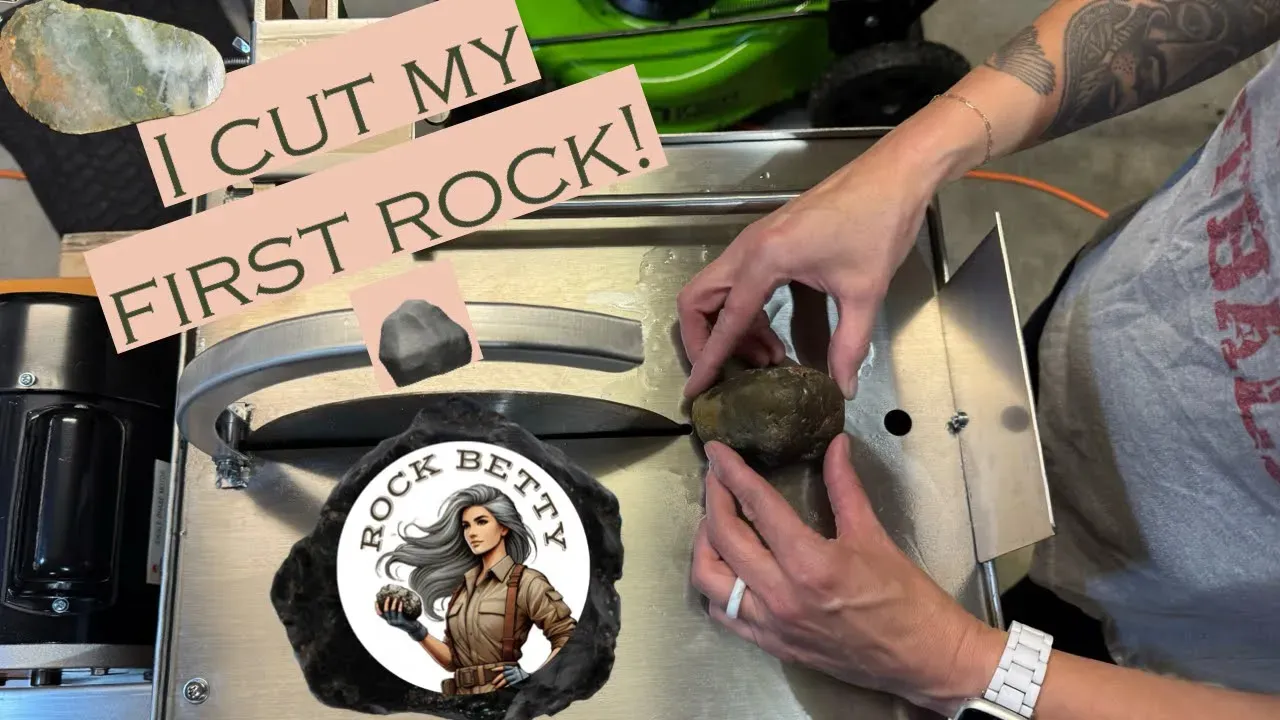 Cutting my first rock ever