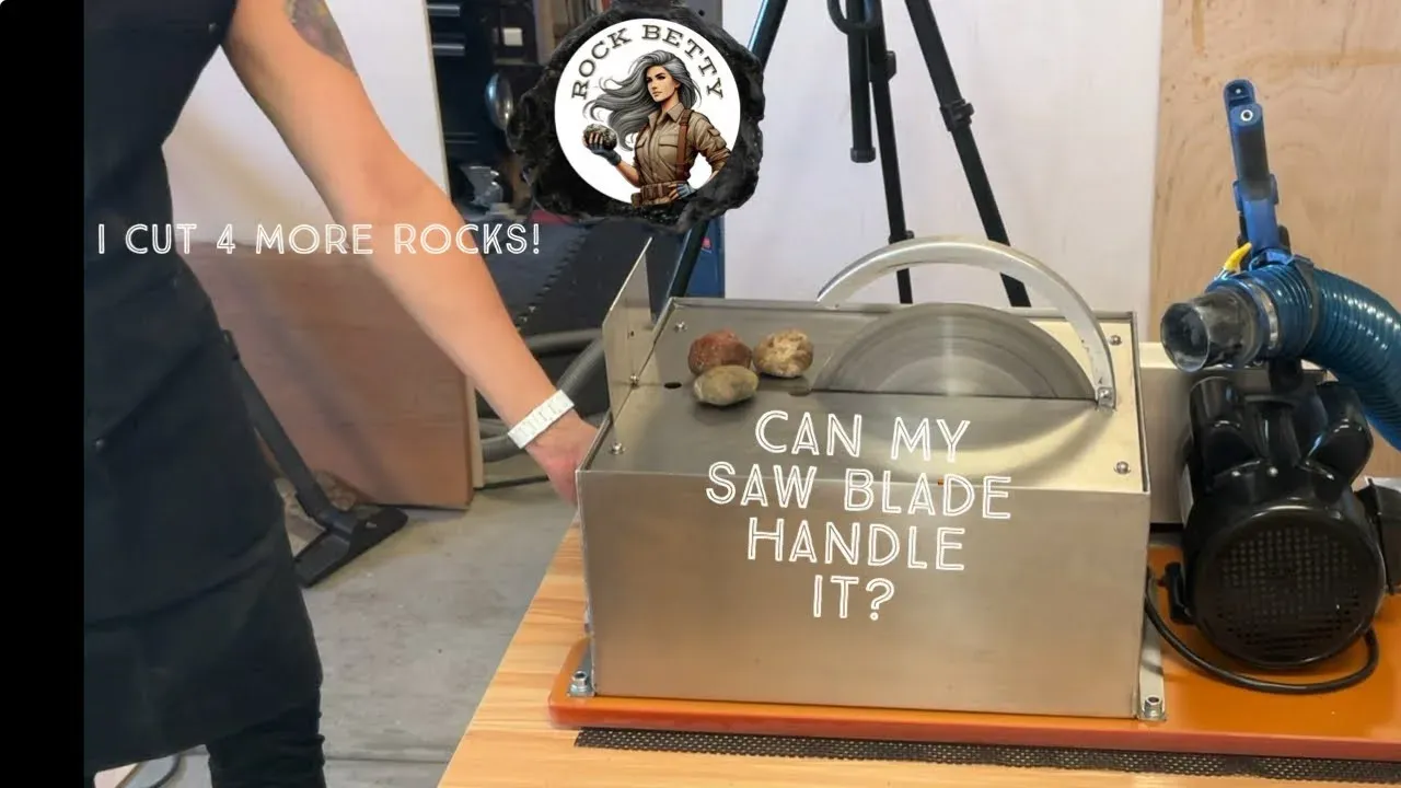 I cut four more rocks! Can my saw blade handle it? Cutting rocks with my 10 inch lapidary trim saw!